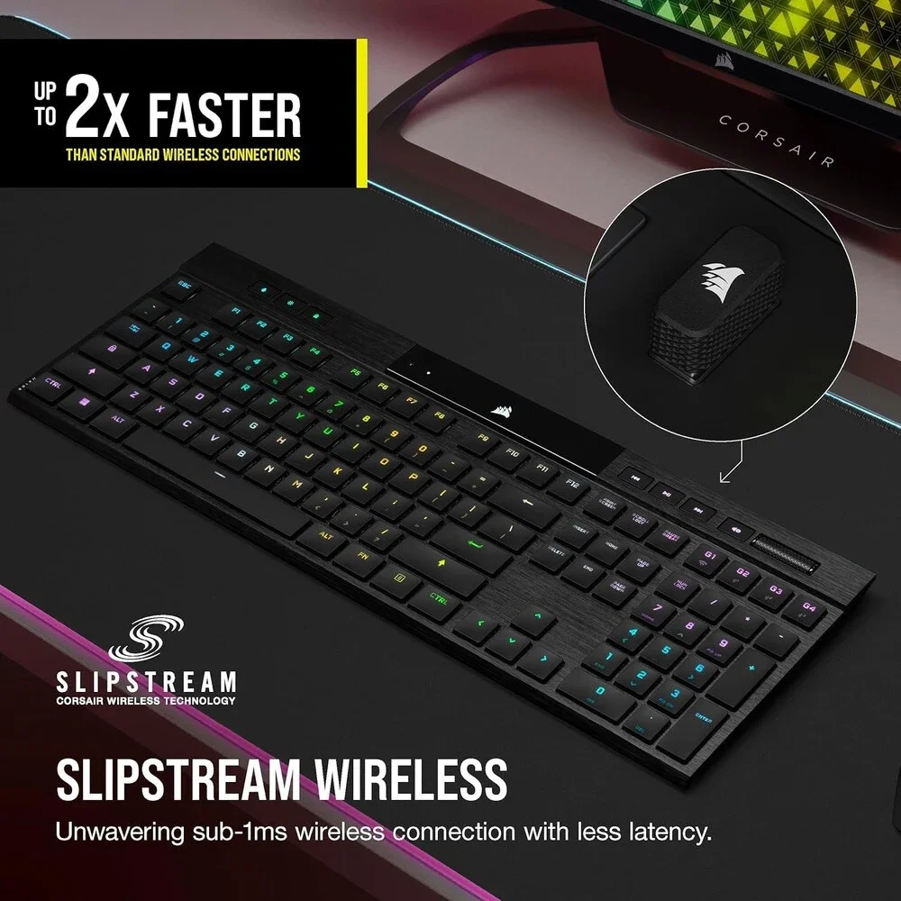 Corsair K100 AIR Wireless RGB Mechanical Gaming Keyboard - Ultra-Thin NIB